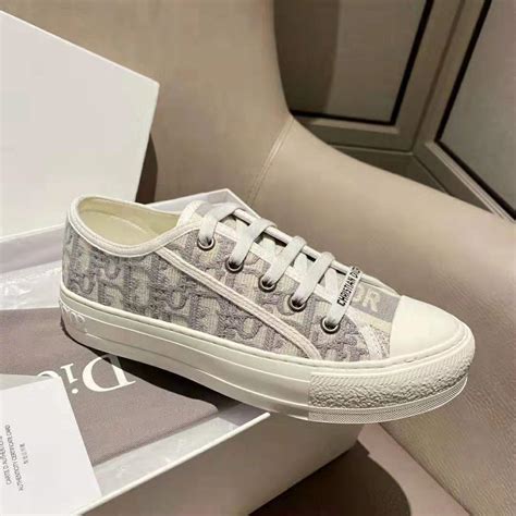 Walk'n'Dior Sneaker Gray Dior Oblique Embroidered 